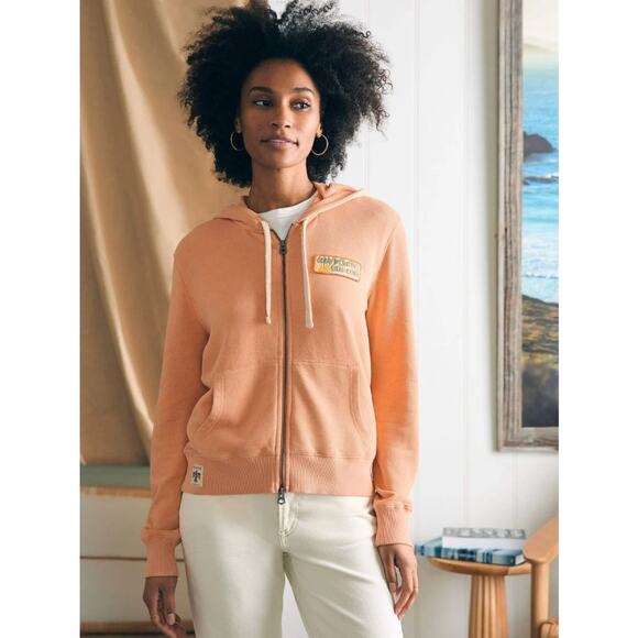 Faherty Women's Orange Steven Paul Judd Good Medicine Hoodie - Size S - New - Picture 2 of 8